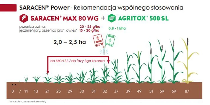 Saracen Power - jak wspólnie stosować zestaw herbicydów