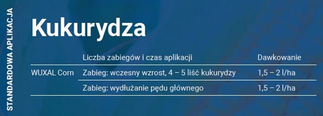 Stosowanie Wuxal Corn - dawkowanie w uprawie kukurydzy