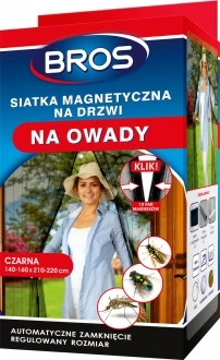 BROS  SIATKA DRZWI  160X220 CZARNA
