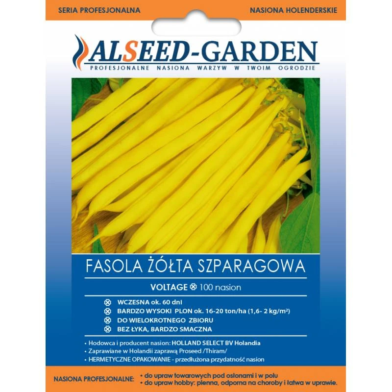 Fasola Szparagowa Żółta Voltage Nasiona 50 tys.