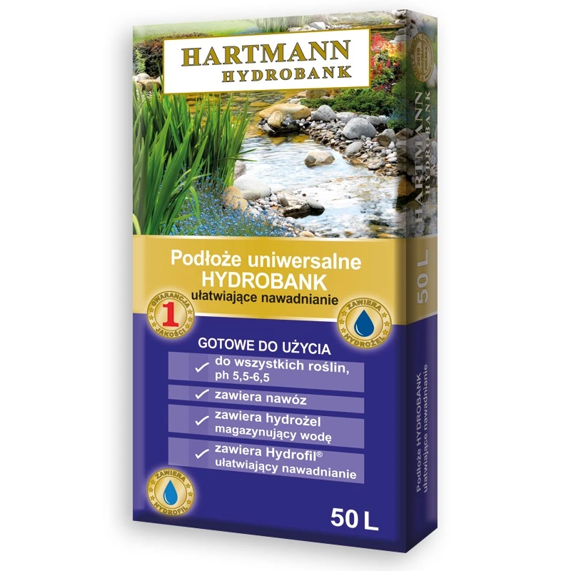 PODŁOŻE HYDROBANK HARTMAN 50L UŁATWIAJĄCE NAWADNIANIE