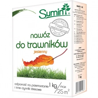 SUMIN NAWÓZ DO TRAWNIKÓW JESIENNY 1KG OPTYMALNY SKŁAD