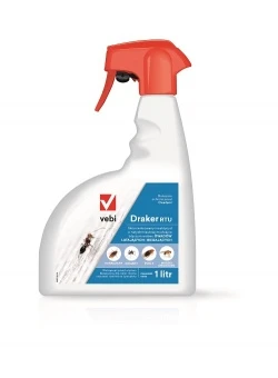 Draker RTU spray preparat owadobójczy na muchy, komary, kleszcze 1 L Vebi