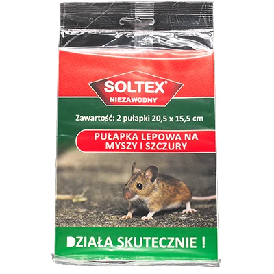 Pułapka lepowa na myszy i szczury 2 szt 20,5 x 15,5 cm Soltex
