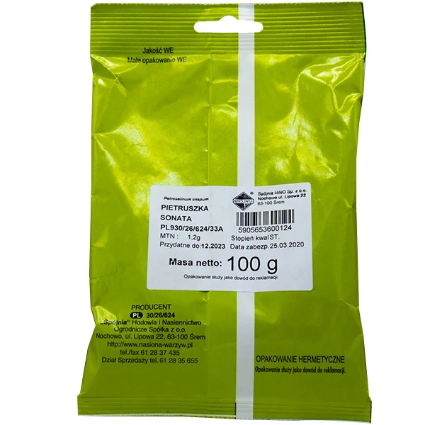 Pietruszka Korzeniowa Sonata Nasiona 100 g