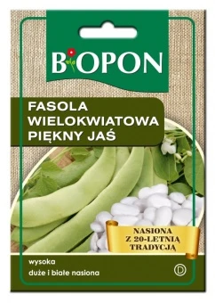 Fasola Wielokwiatowa Piękny Jaś Nasiona 30 g Biopon