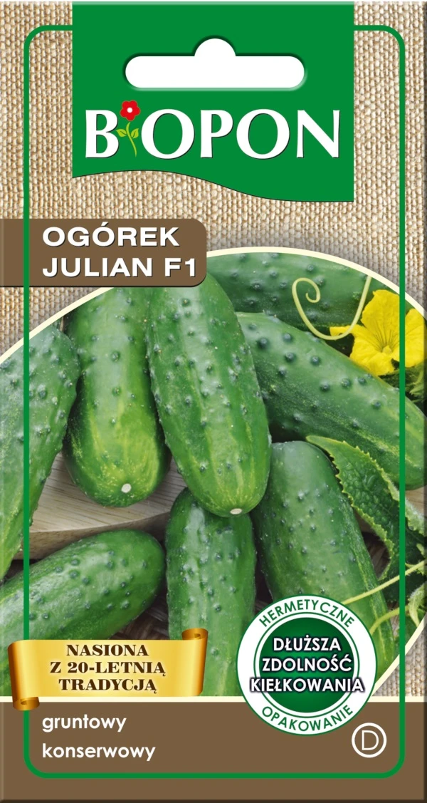 Ogórek Julian F1 Nasiona 2G + 50% Biopon