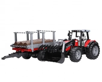 BRUDER traktor Massey Ferguson z przyczepą 02046