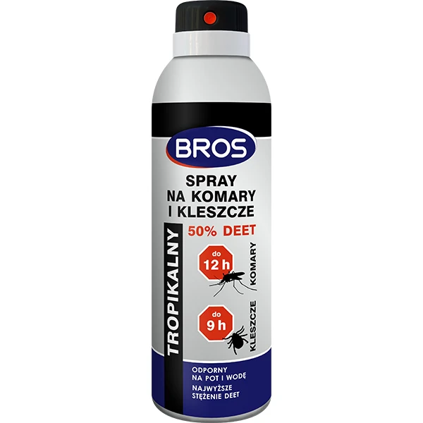 BROS PŁYN NA KOMARY I KLESZCZE 50% DEET 180ML