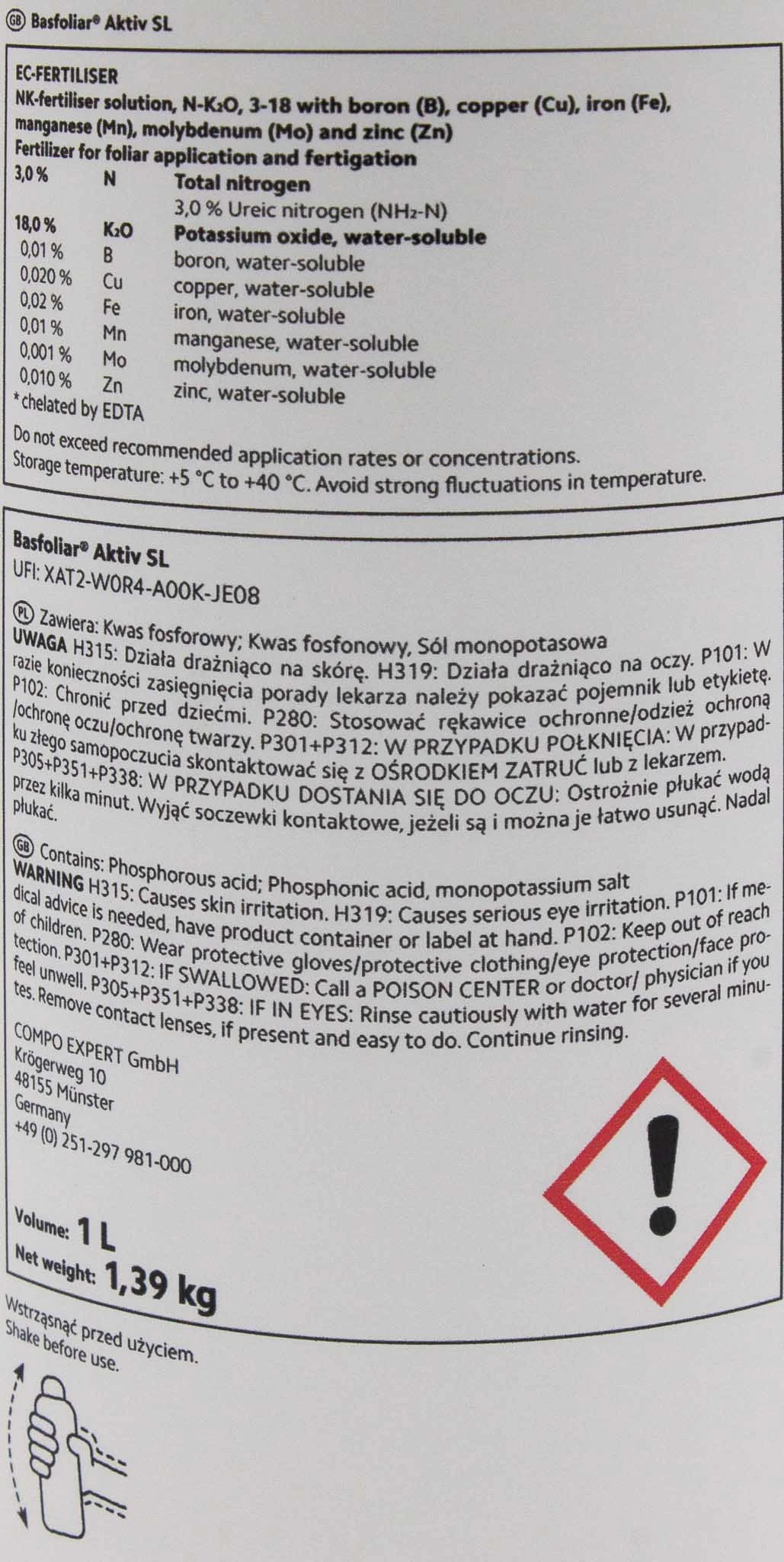 BASFOLIAR ACTIV SL 1L