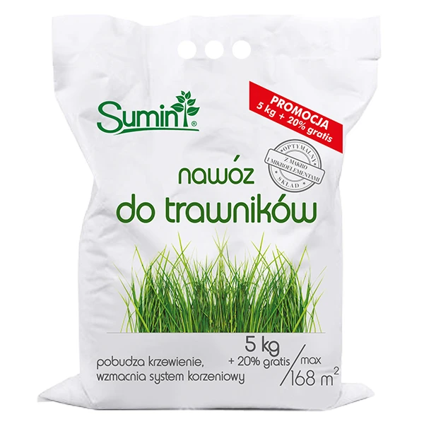 SUMIN NAWÓZ DO TRAWNIKÓW 5+1KG gratis OPTYMALNY SKŁAD