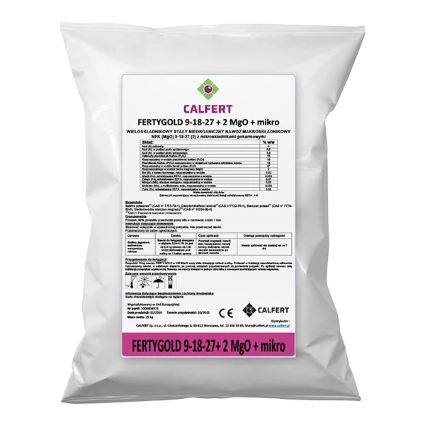 FERTYGOLD 9-18-27+2MgO+mikro nawóz do fertygacji 25KG