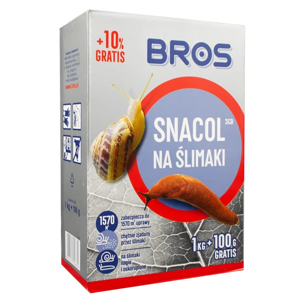 Snacol 3 GB na ślimaki 1 kg+100 g gratis Bros