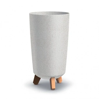 Doniczka Gracia Tubus Slim ECO Wood – Biała FSC mix DNV-COC-002260 (DGTL200LW-S449W)