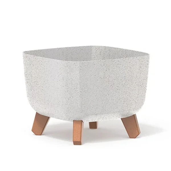 Doniczka Gracia Square ECO Wood – Biała FSC mix DNV-COC-002260 (DGQL240W-S449W)