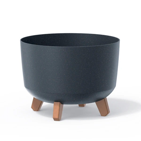 Doniczka Gracia ECO Wood – Antracyt FSC mix DNV-COC-002260 (DGRL300W-S433W)