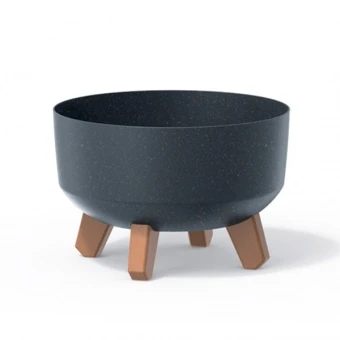 Doniczka Gracia Low ECO Wood – Antracyt FSC mix DNV-COC-002260 (DGRL240LW-S433W)