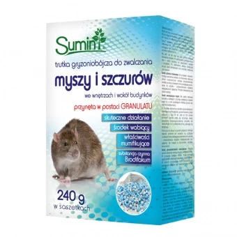 Trutka na myszy i szczury granulowana 25 ppm 240 g Sumin