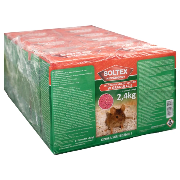 SOLTEX granulat na myszy i szczury 2,4kg (12 saszetek po 200G)