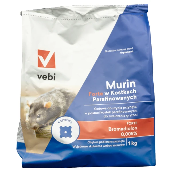 Trutka na myszy i szczury Forte kostka / blok Vebi 1 kg
