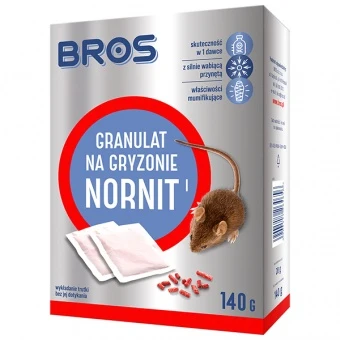 Bros Nornit granulat na gryzonie nornice 140G