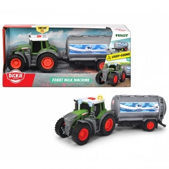 DICKIE Ciągnik z przyczepą na mleko Fendt 26CM 373-4000