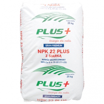 NPK 22 Plus z siarką (Lubofos) (Ca, S) 4-10-22 (8,5-22) worki 25KG - 1 TONA
