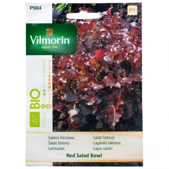 Sałata Liściowa Red Salad Bowl Czerwona BIO Nasiona 0,5 g