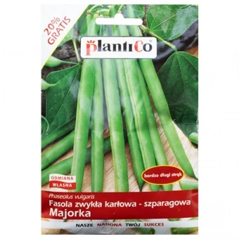 Fasola Zwykła Karłowa Zielona Majorka Nasiona Plantico 48 g