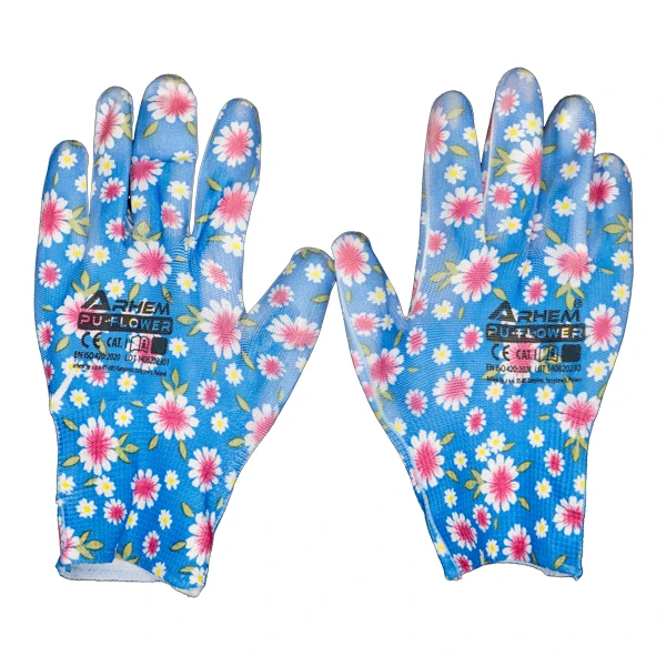 Rękawice Poliuretanowe Flower rozmiar 6