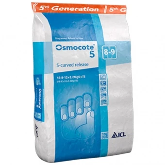 OSMOCOTE 5 16-8-12+2MgO+Te S CURVED 8-9M 25KG