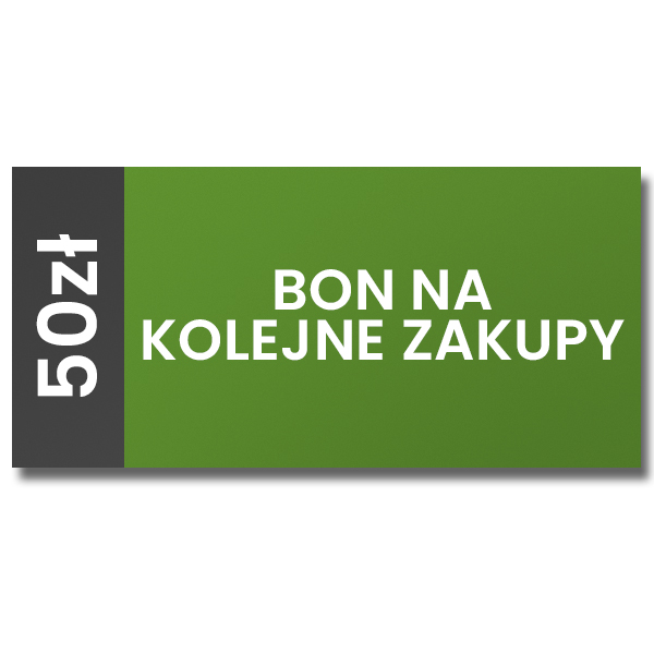 50 PLN Bon na kolejne zakupy 