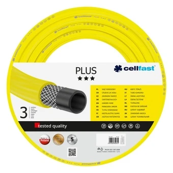 Wąż ogrodowy żółty 3-warstwowy Plus 1/2 cala 15 m Cellfast