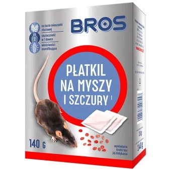 Płatkil na myszy i szczury silnie wabiący 140g BROS