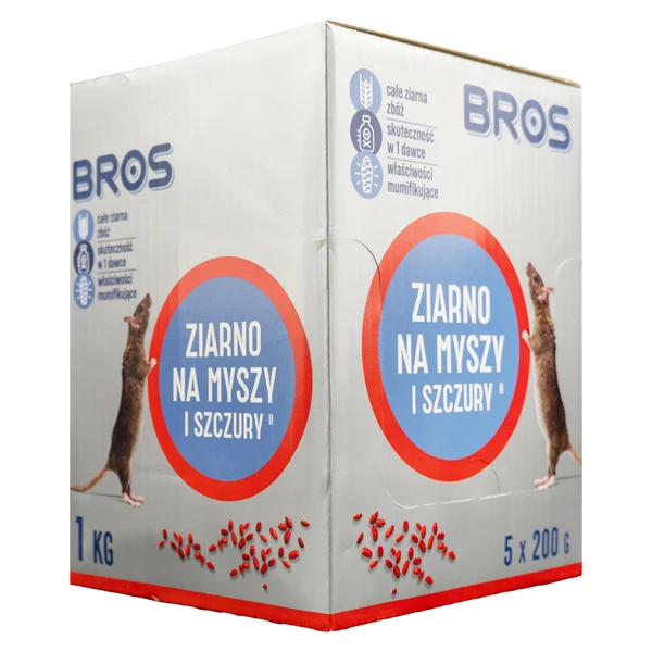 BROS ZIARNO NA MYSZY I SZCZURY 1KG DOYPACK (5x200G)