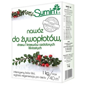 Nawóz do żywopłotów, drzew i krzewów ozdobnych 1Kg Sumin