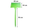 Etykieta do roślin - Tabliczka nr 12 20 x 14 cm nóżka 50 cm  pod kątem 45 Zielona