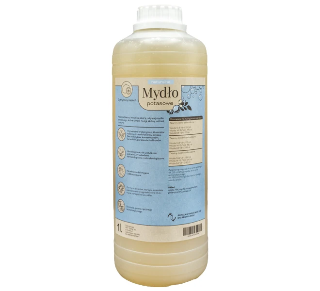 Naturalne mydło potasowe w płynie 1 l wPolu