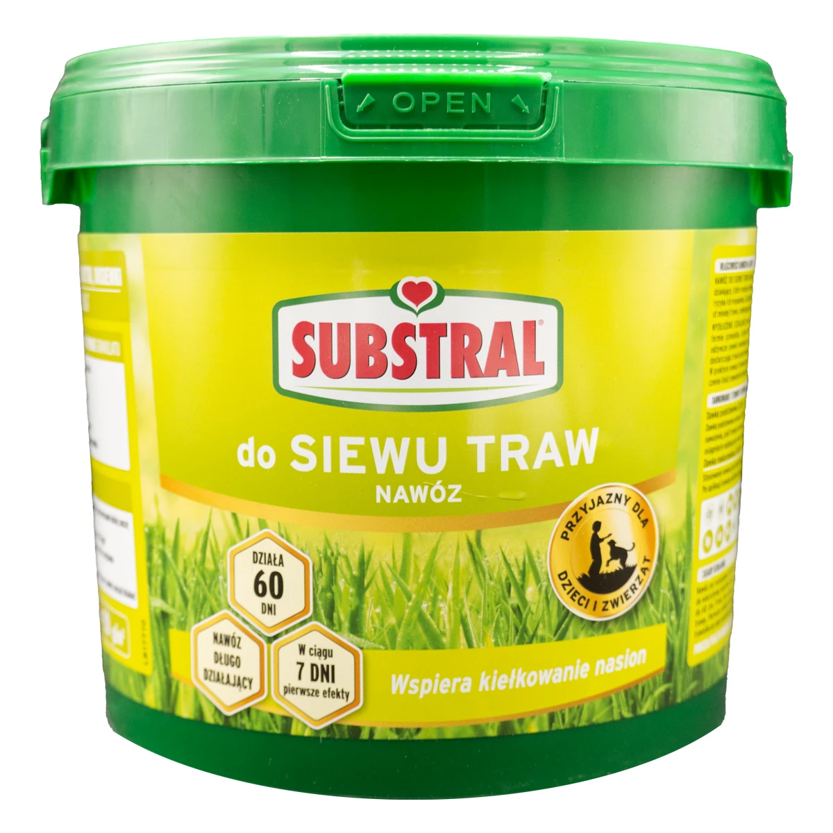Nawóz do trawników po siewie Działanie 60 dni Substral 5 kg