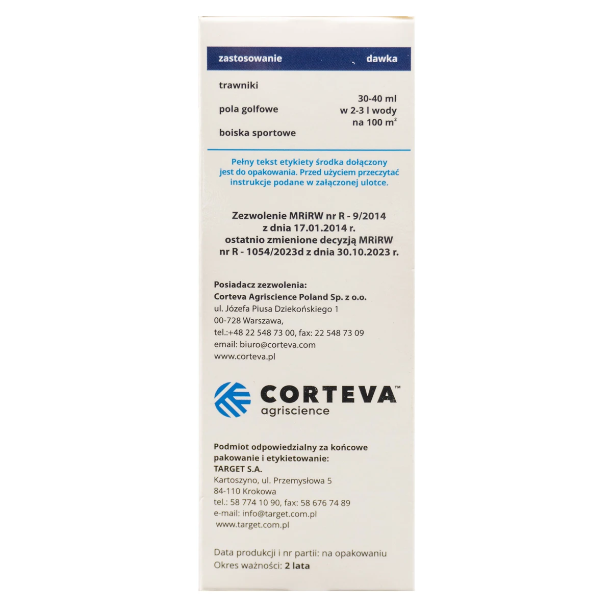 STARANE 260 EW 100ML TARGET CHWASTY NA TRAWNIKACH