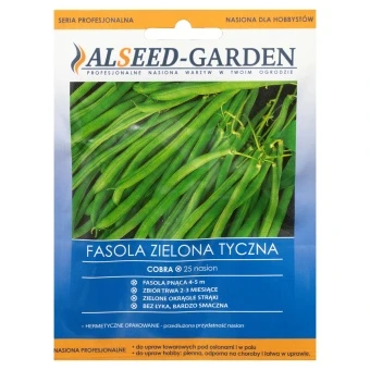 Fasola Zwykła Tyczna Cobra Nasiona Alseed-Garden 25 szt.