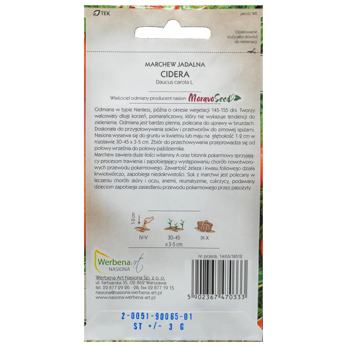 Marchew 'Cidera' 3g Werbena