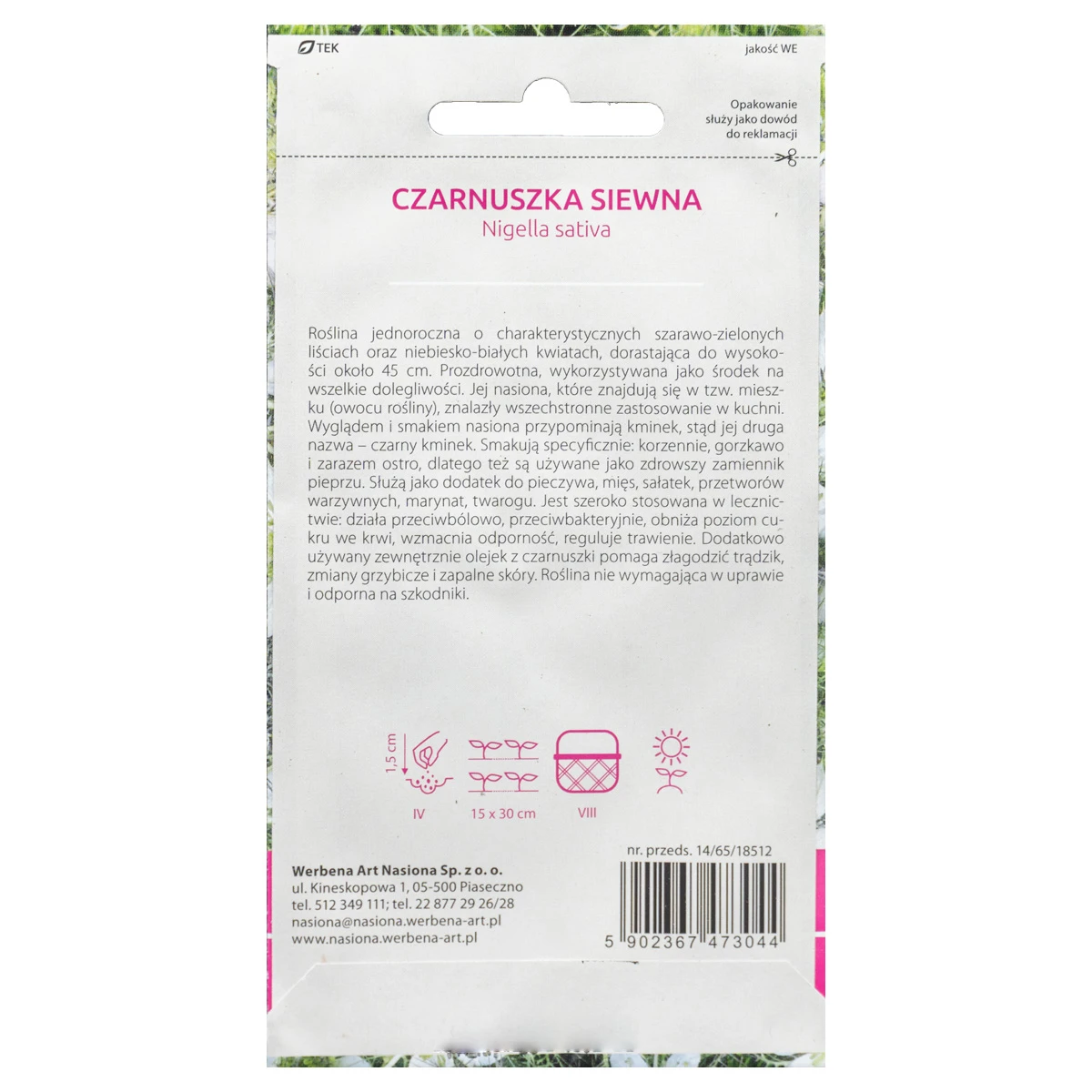 Czarnuszka siewna 0,5g Werbena
