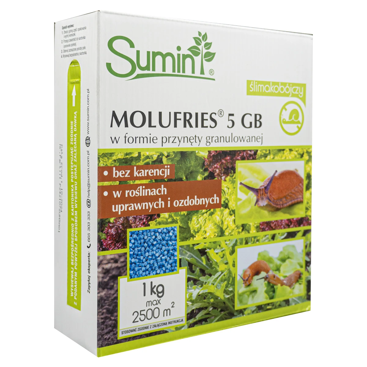 Sumin Molufries 5 GB Zwalcza Ślimaki 1 kg 