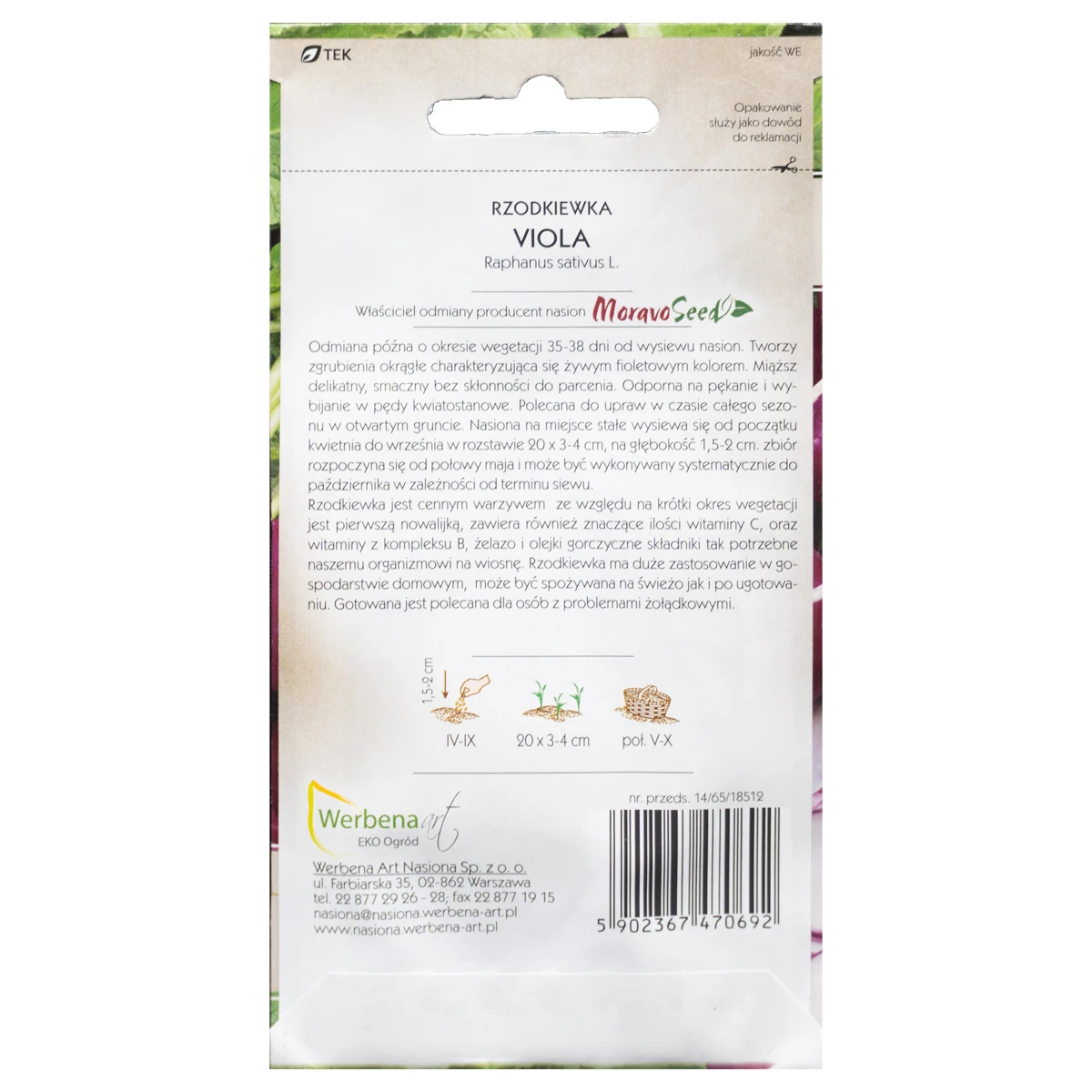 Rzodkiewka Viola Nasiona 5 g