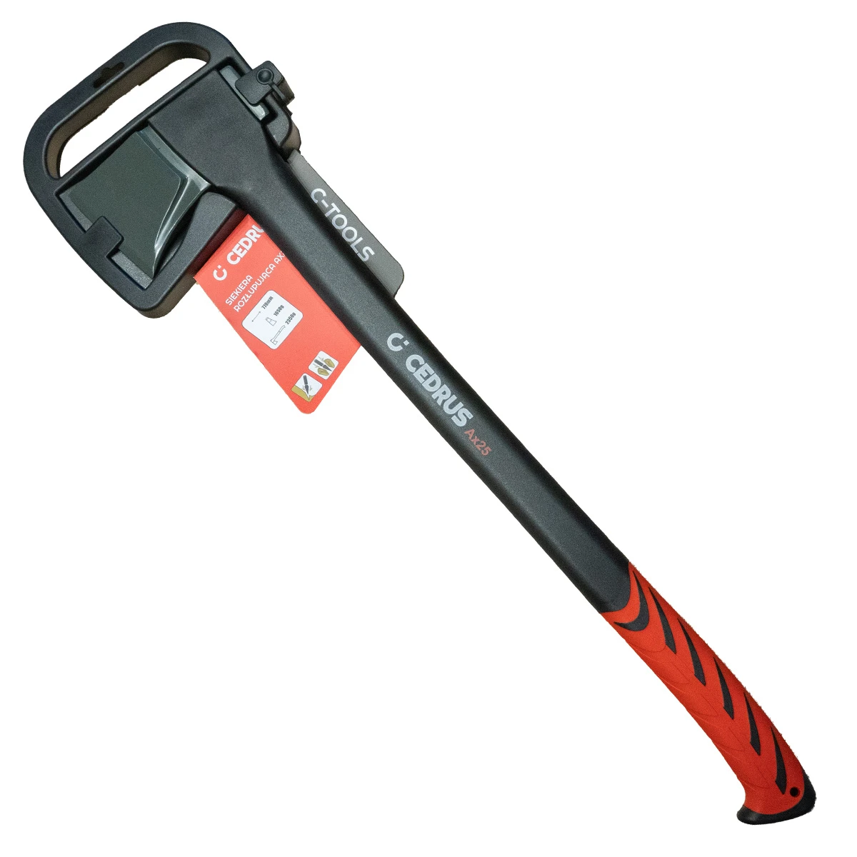 Siekiera rozłupująca AX25 2350 g trzonek z włókna szklanego, powłoka PTFE
