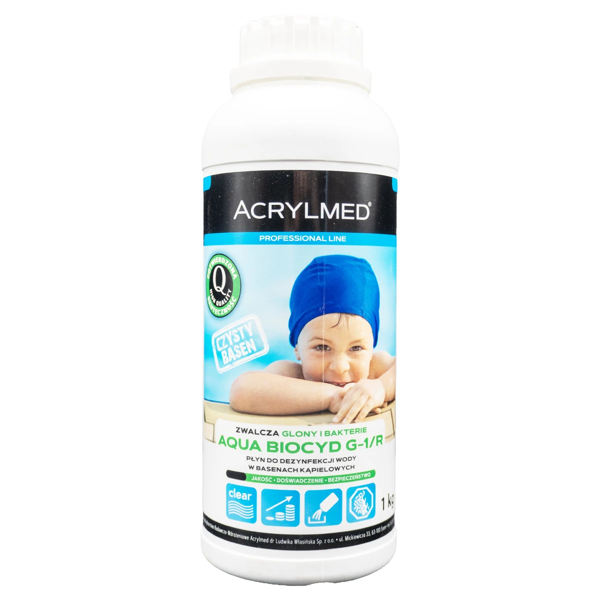 Acrylmed Aqua Biocyd G-1/R 1L zwalczanie glonów i bakterii