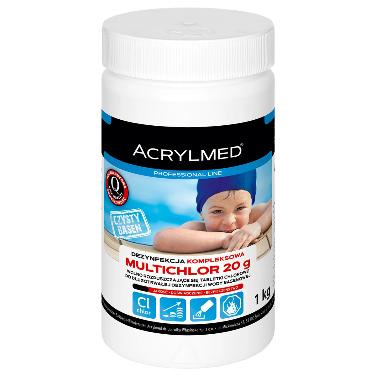 Acrylmed Multichlor tabletki 20 g dezynfekcja wody 50 tabl.