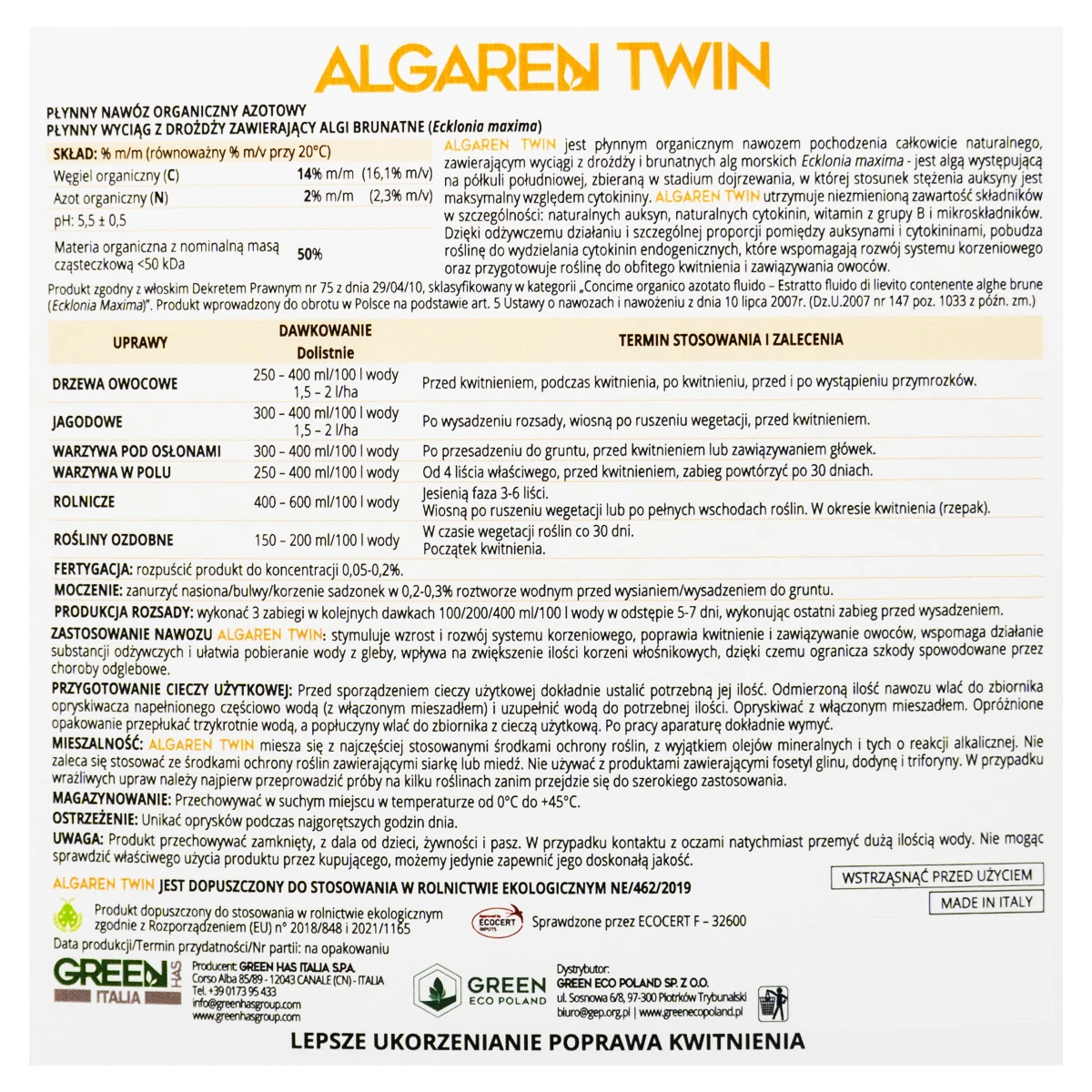 Algaren Twin 1 L
