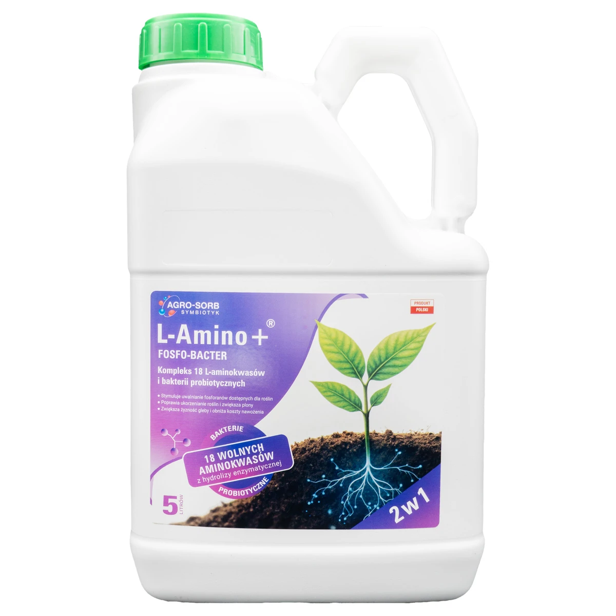 Agro-Sorb L-Amino+ Fosfo-Bacter 5 L nawóz z bakteriami i aminokwasami